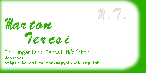 marton tercsi business card